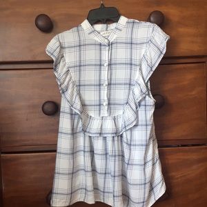 Max Studio Plaid Blouse